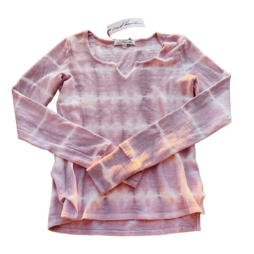 🎆 RED HAUTE Tie Dye Thermal Pullover NWT